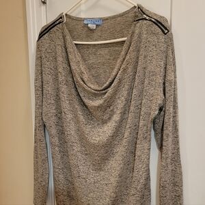 Women's Heather Gray Cowl Neck Sweater